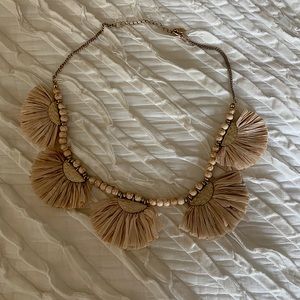 Accessorize raffia necklace